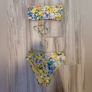 Floral High-Waisted Bikini Set